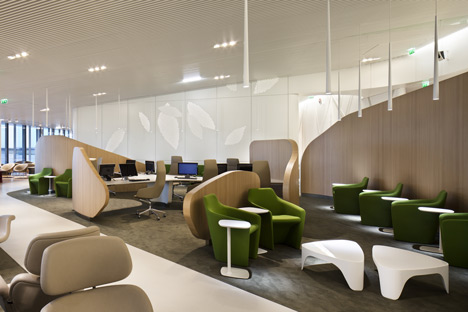 Air France Business Lounge by Noe Duchaufour Lawrance and Brandimage Air France Business Lounge by Noe Duchaufour Lawrance and Brandimage