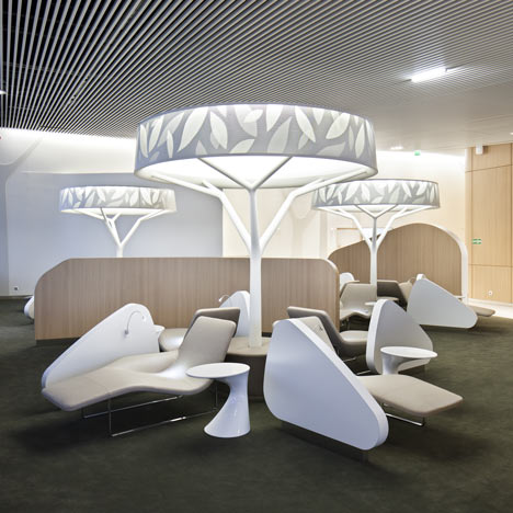 Air France Business Lounge by Noe Duchaufour Lawrance and Brandimage