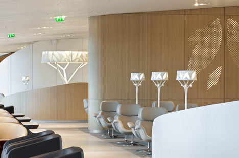 Air France Business Lounge by Noe Duchaufour Lawrance and Brandimage Air France Business Lounge by Noe Duchaufour Lawrance and Brandimage