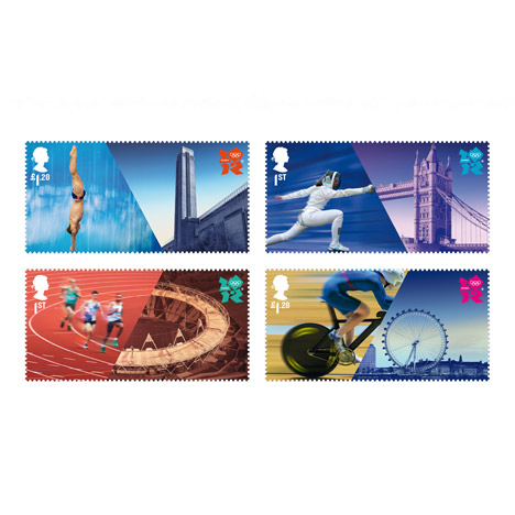 London 2012 stamps by Hat Trick Design