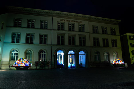Plastic Garbage Guarding the Museum by Luzinterruptus