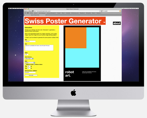 Swiss Poster Generator by Ben and Clark Du Vall