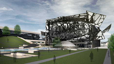 Zoomlion Headquarters Exhibition Center by amphibianArc Zoomlion Headquarters Exhibition Center by amphibianArc