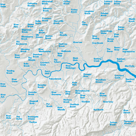 Topographic London posters by Melissa Price at Dezeen Super Store