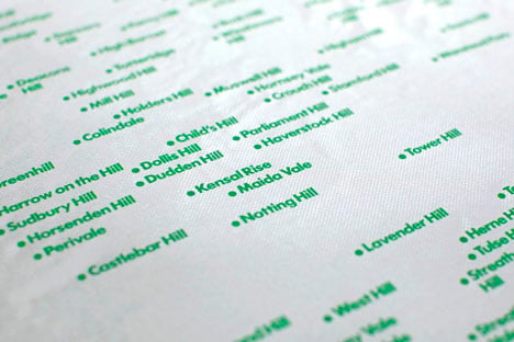 Topographic London posters by Melissa Price at Dezeen Super Store