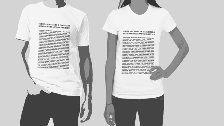 Olympic Marketing Protest T-shirt by Peter Murray at Dezeen Super Store