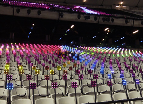 Pixel animations at London 2012 Olympic closing ceremony by Crystal CG