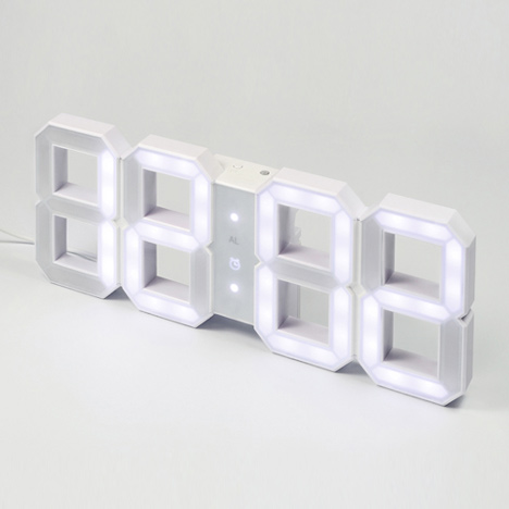 White and White Clock by KibardinDesign