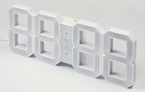 White and White Clock by KibardinDesign