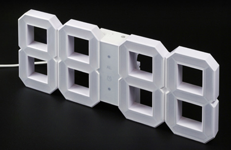 White and White Clock by KibardinDesign