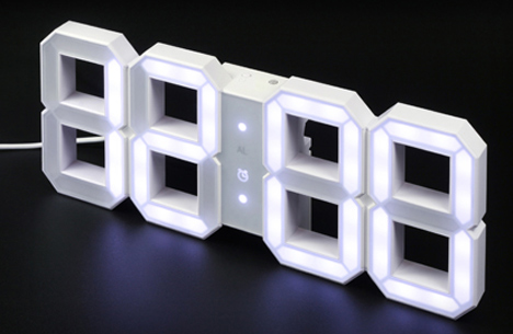 White and White Clock by KibardinDesign