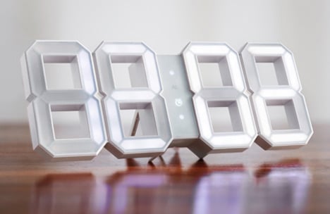 White and White Clock by KibardinDesign