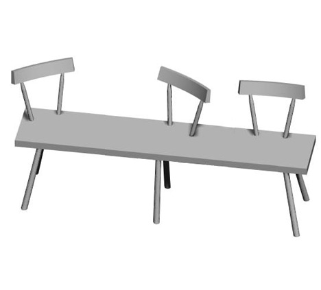 Bodge Bench by Gitta Gschwendtner for the Stepney Green Design Collection