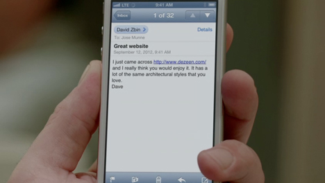 Dezeen features in Apple's iPhone 5 launch Dezeen features in Apple's iPhone 5 launch