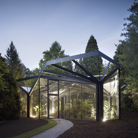 Greenhouse at Grüningen Botanical Garden by Buehrer Wuest Architekten
