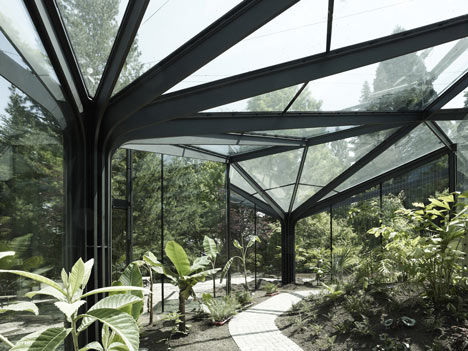 Greenhouse at Grüningen Botanical Garden by Buehrer Wuest Architekten Greenhouse at Grüningen Botanical Garden by Buehrer Wuest Architekten