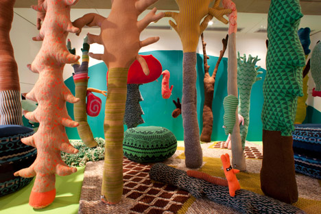 Knitted tree and creature by Donna Wilson for the Stepney Green Design Collection Knitted tree and creature by Donna Wilson for the Stepney Green Design Collection