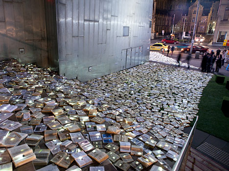 Literature Versus Traffic by Luzinterruptus