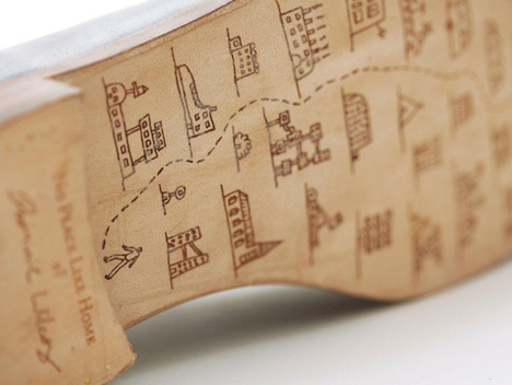 No Place Like Home GPS shoes by Dominic Wilcox