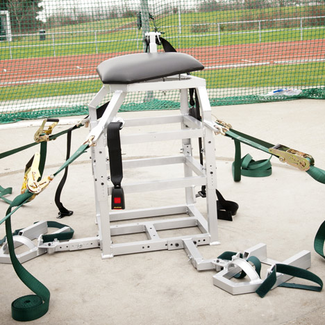 Paralympic design: discus throwing frame by Roger Thorn