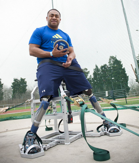 Paralympic design: discus throwing frame by Roger Thorn