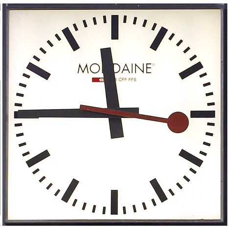 Apple uses Swiss rail operator's clock design
