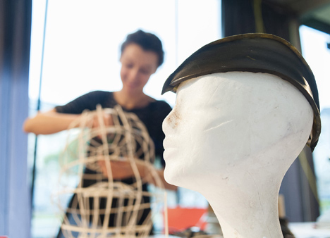 Kelp hats and lampshades by Julia Lohmann Kelp lampshades by Julia Lohmann