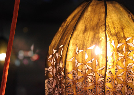 Kelp hats and lampshades by Julia Lohmann Kelp lampshades by Julia Lohmann