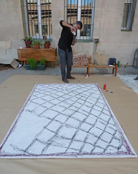 Painted Rug by Martí Guixé Painted Rug by Martí Guixé