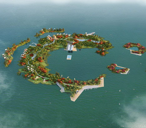 Man-Built Islands Dongqian Lake Man-Built Islands Dongqian Lake