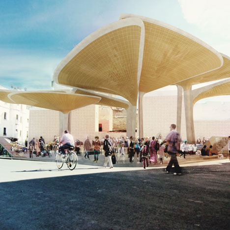 Casablanca Sustainable Market Square by TomDavid Architecten