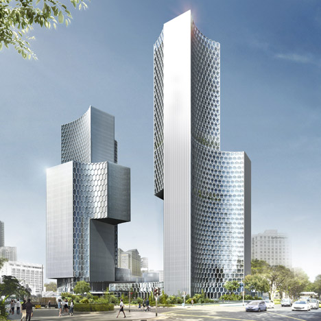 DUO skyscrapers by Buro Ole Scheeren