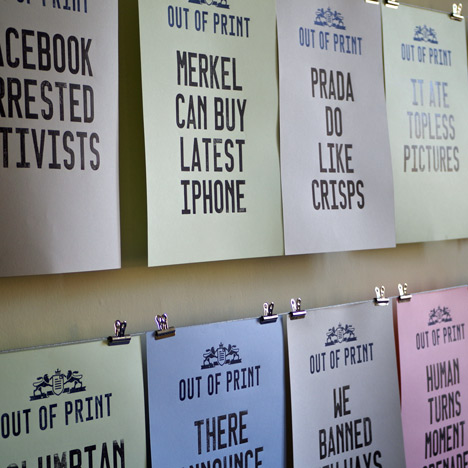 Out of Print by Roma Levin James Cuddy Danilo Di Cuia and Goldsmiths students