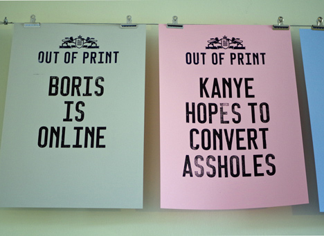 Out of Print by Roma Levin James Cuddy Danilo Di Cuia and Goldsmiths students Out of Print by Roma Levin James Cuddy Danilo Di Cuia and Goldsmiths students