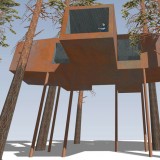 Twenty-ton treehouse under construction in Sweden