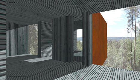 Twenty-ton treehouse under construction in Sweden Twenty-ton treehouse under construction in Sweden