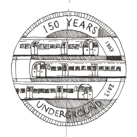 London Underground 150th anniversary coin by BarberOsgerby London Underground 150th anniversary coin by BarberOsgerby