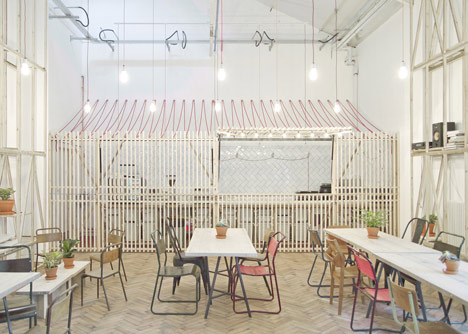Royal College of Art Student Union Cafe by Weston Surman and Deane