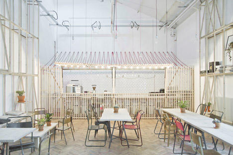Royal College of Art Student Union Cafe by Weston Surman and Deane