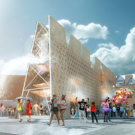 Wall of skateboard offcuts wins MoMA/PS1 Young Architects Program 2013
