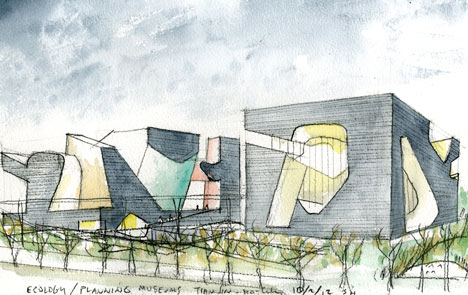 Tianjin Ecocity Ecology and Planning Museums by Steven Holl Architects