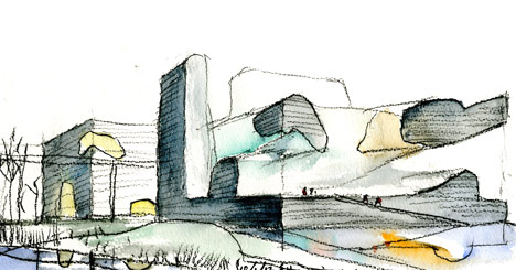 Tianjin Ecocity Ecology and Planning Museums by Steven Holl Architects