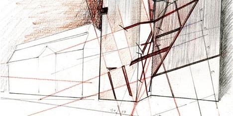 Architectural Drawings by Daniel Libeskind at Ermanno Tedeschi Gallery