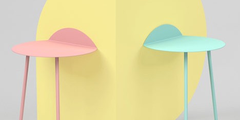 Kaki side tables by Kenyon Yeh