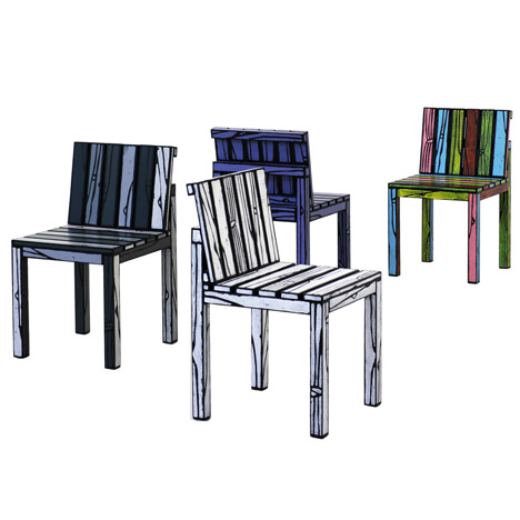 Logo Chairs by Richard Woods and Sebastian Wrong