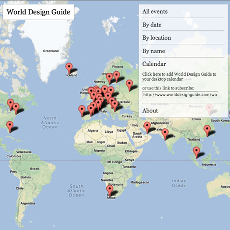 Subscribe to the World Design Guide calendar