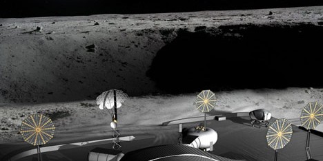 3D-printed moon base