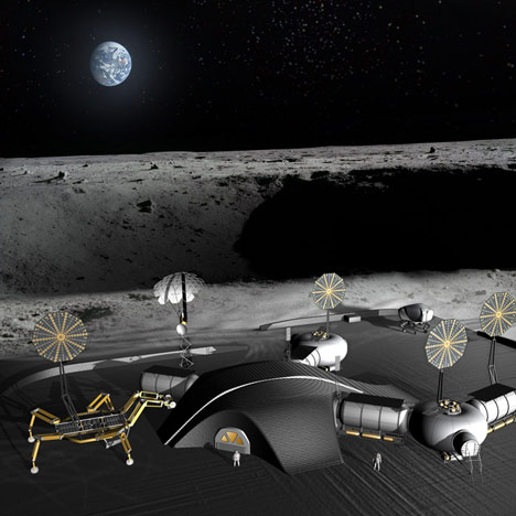 3D-printed moon base
