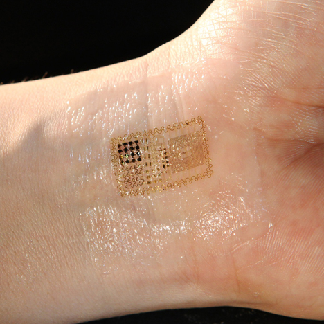 Biostamp temporary tattoo electronic circuits by MC10 Biostamp temporary tattoo electronic circuits by MC10