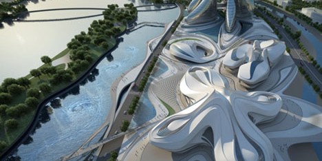 Changsha Meixihu International Culture and Art Centre by Zaha Hadid Architects